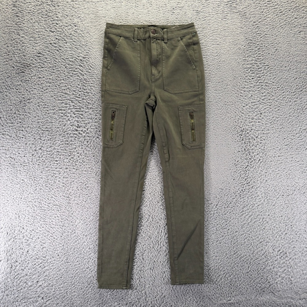 American Eagle Outfitters 360 Next Level Jeans Women 6 Green Denim Jegging Cargo